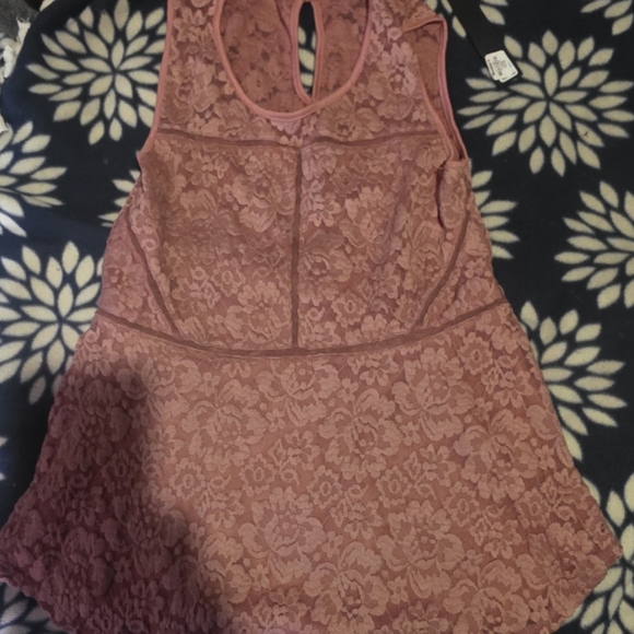 BKE Floral Lace Chemise in Dusty Rose Size Large - Picture 1 of 2